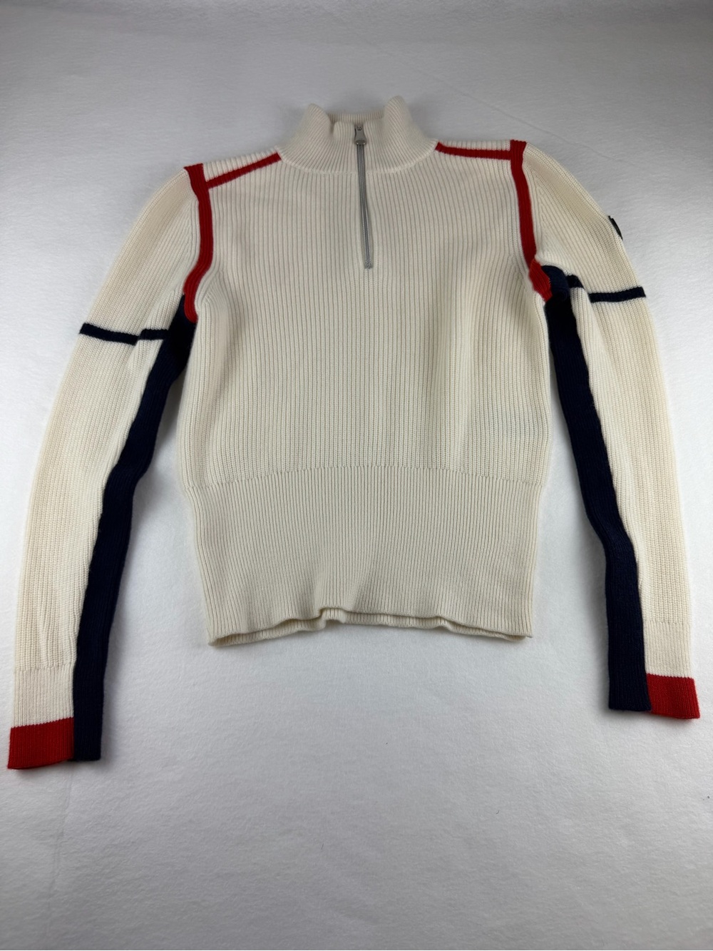 Helly Hansen Edge Knitted Long Sleeve Sweater White Blue Red Women M wool